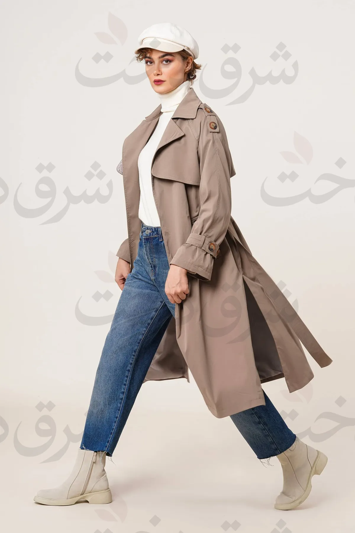 بارانی بلند زنانه مدل نایلا (4رنگ)