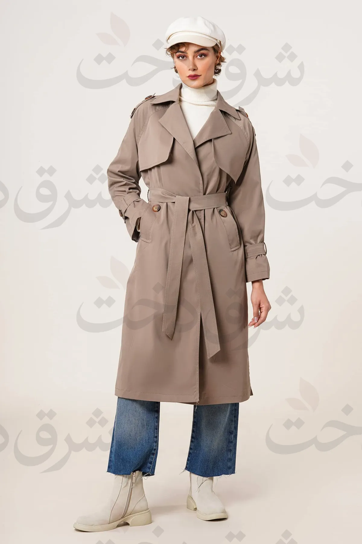 بارانی بلند زنانه مدل نایلا (4رنگ)