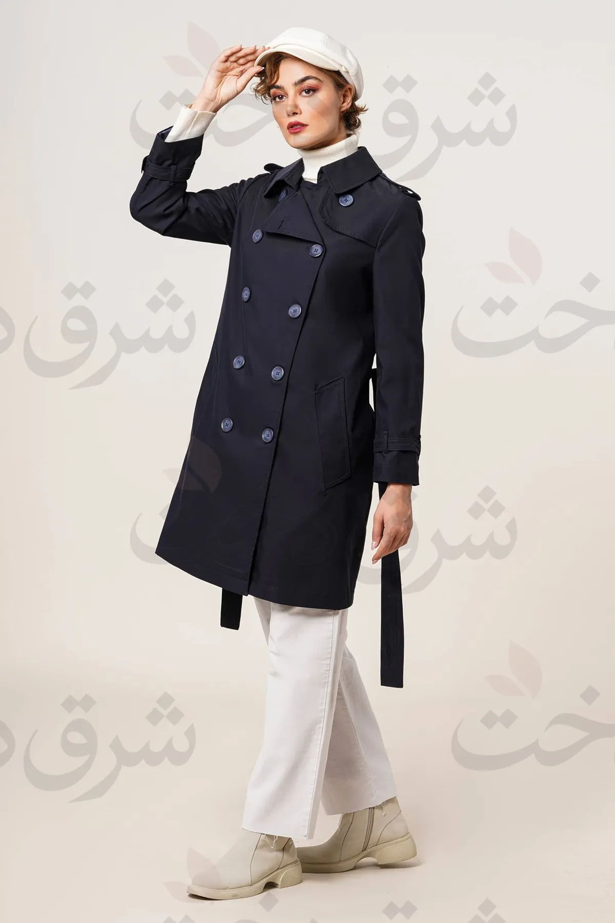 بارانی بلند زنانه مدل رایحه (2 رنگ)