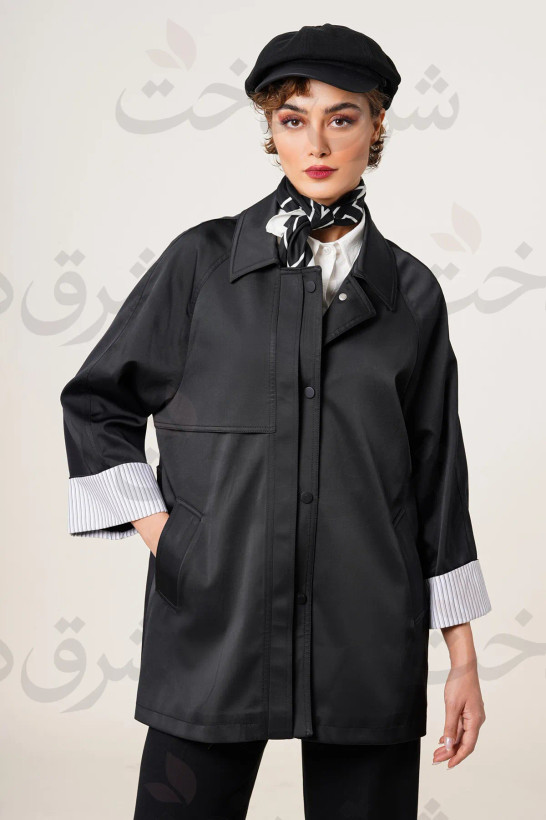 بارانی کوتاه زنانه مدل دل آوا (2 رنگ)