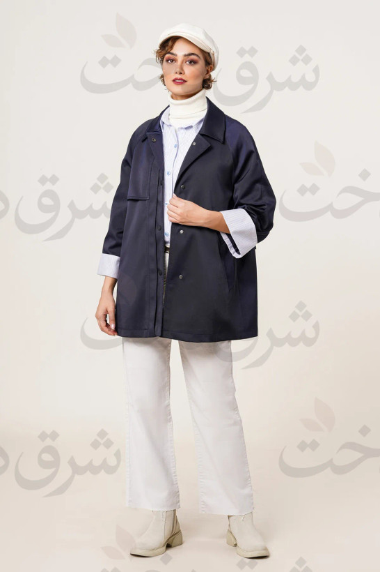 بارانی کوتاه زنانه مدل دل آوا (2 رنگ)