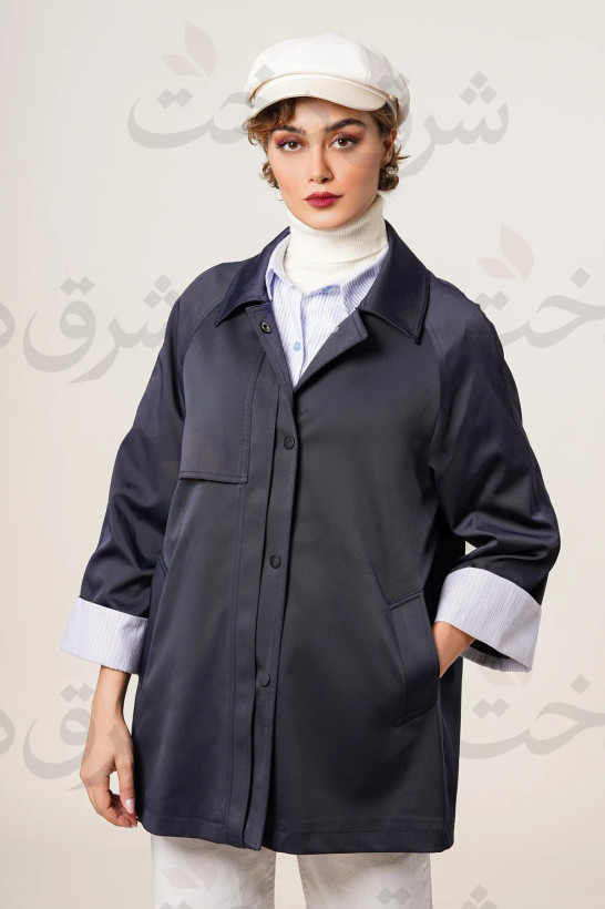 بارانی کوتاه زنانه مدل دل آوا (2 رنگ)