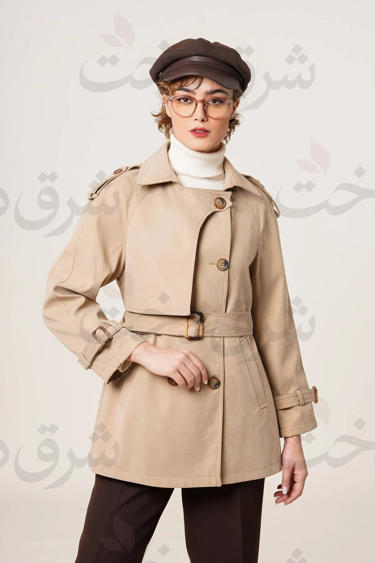 بارانی کوتاه زنانه مدل آویشا (4 رنگ)