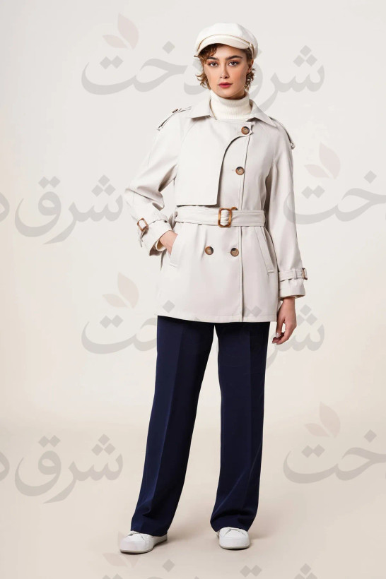 بارانی کوتاه زنانه مدل آویشا (4 رنگ)