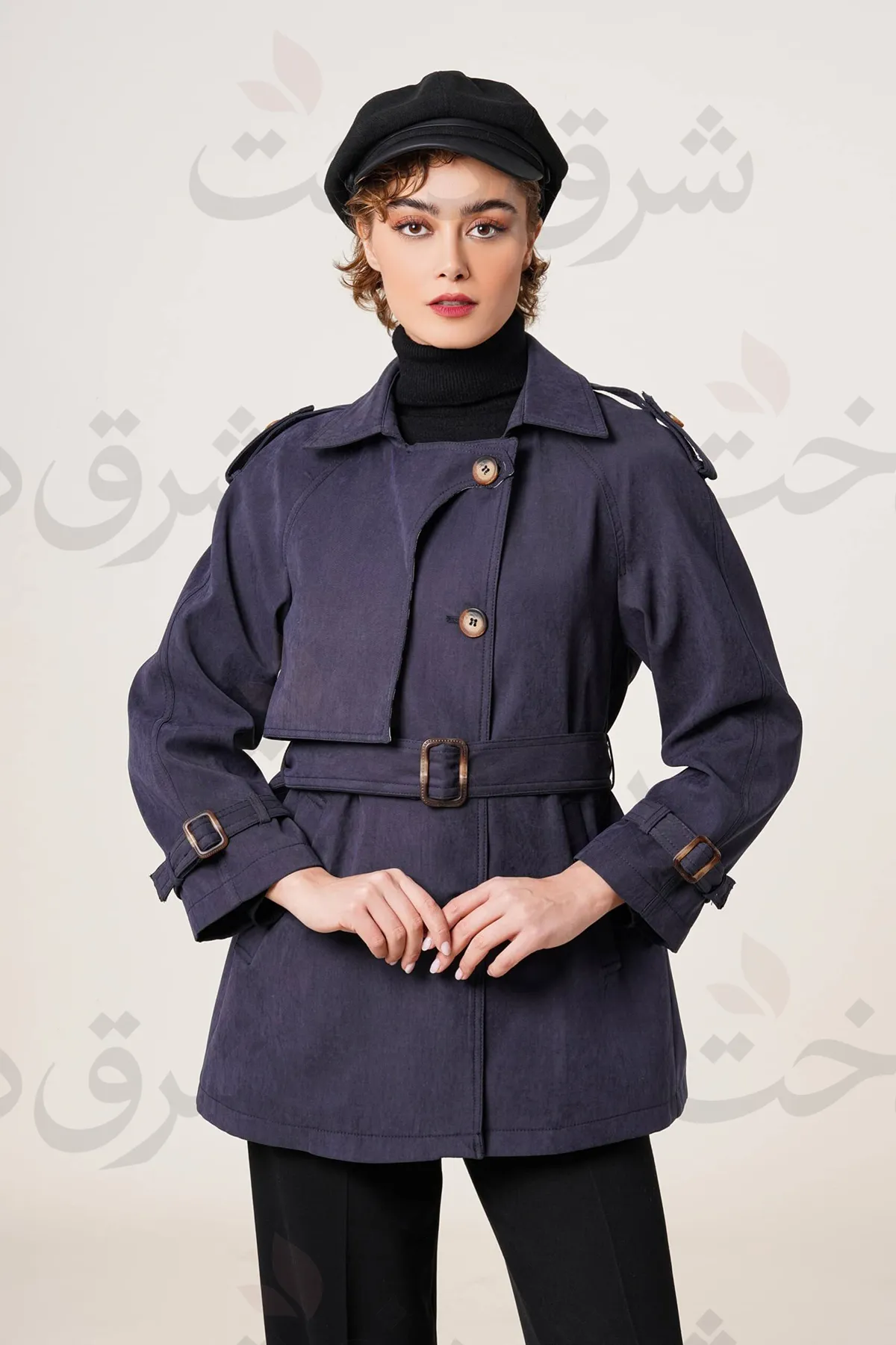 بارانی کوتاه زنانه مدل آویشا (4 رنگ)