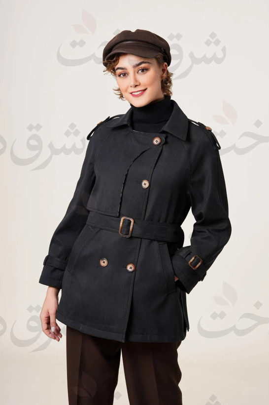 بارانی کوتاه زنانه مدل آویشا (4 رنگ)
