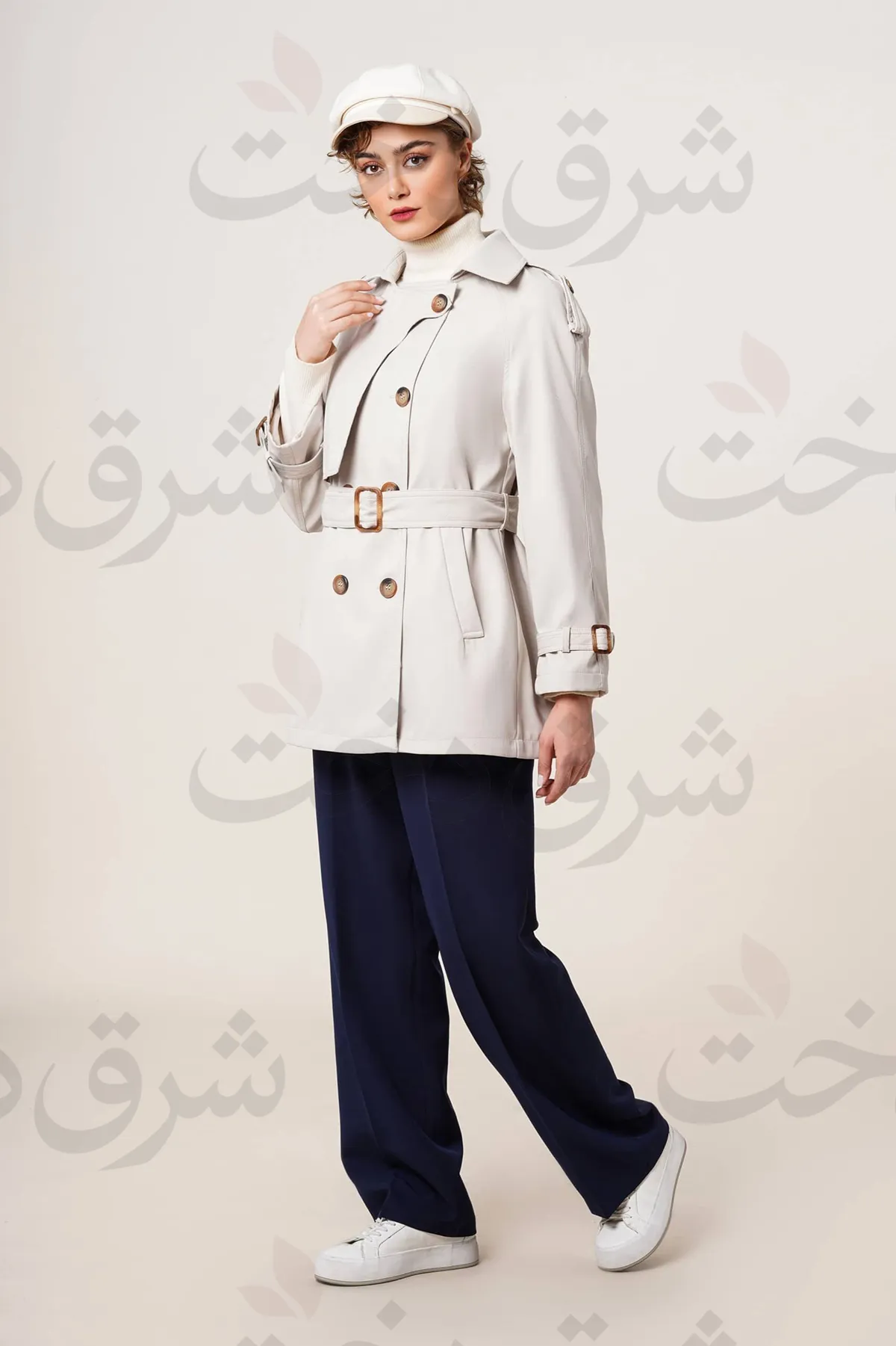 بارانی کوتاه زنانه مدل آویشا (4 رنگ)