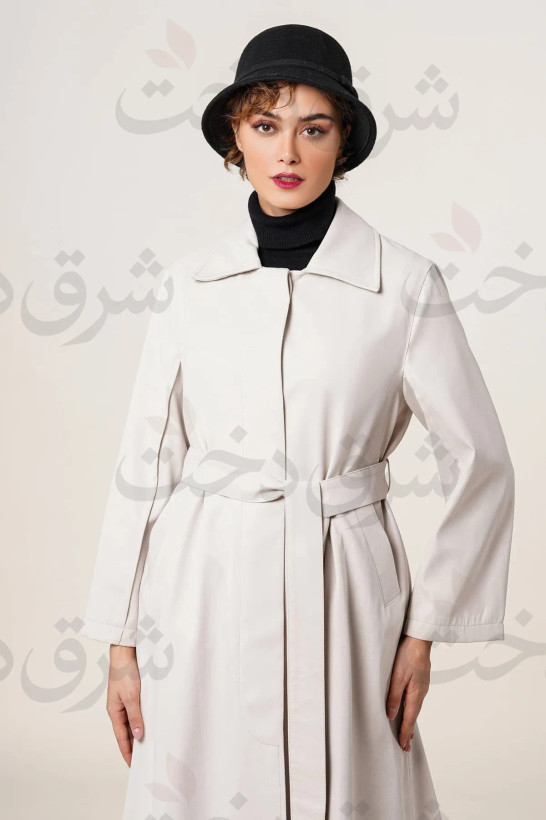 بارانی بلند زنانه مدل 41124 (4 رنگ)