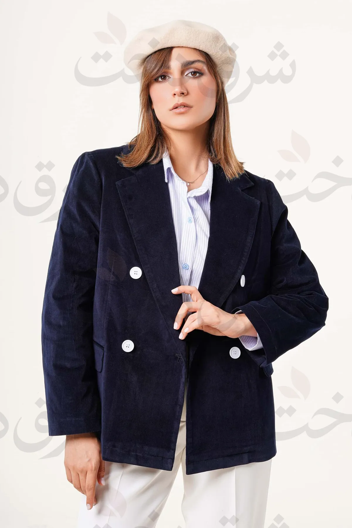 کت یقه انگلیسی زنانه مدل آیتا (4 رنگ)