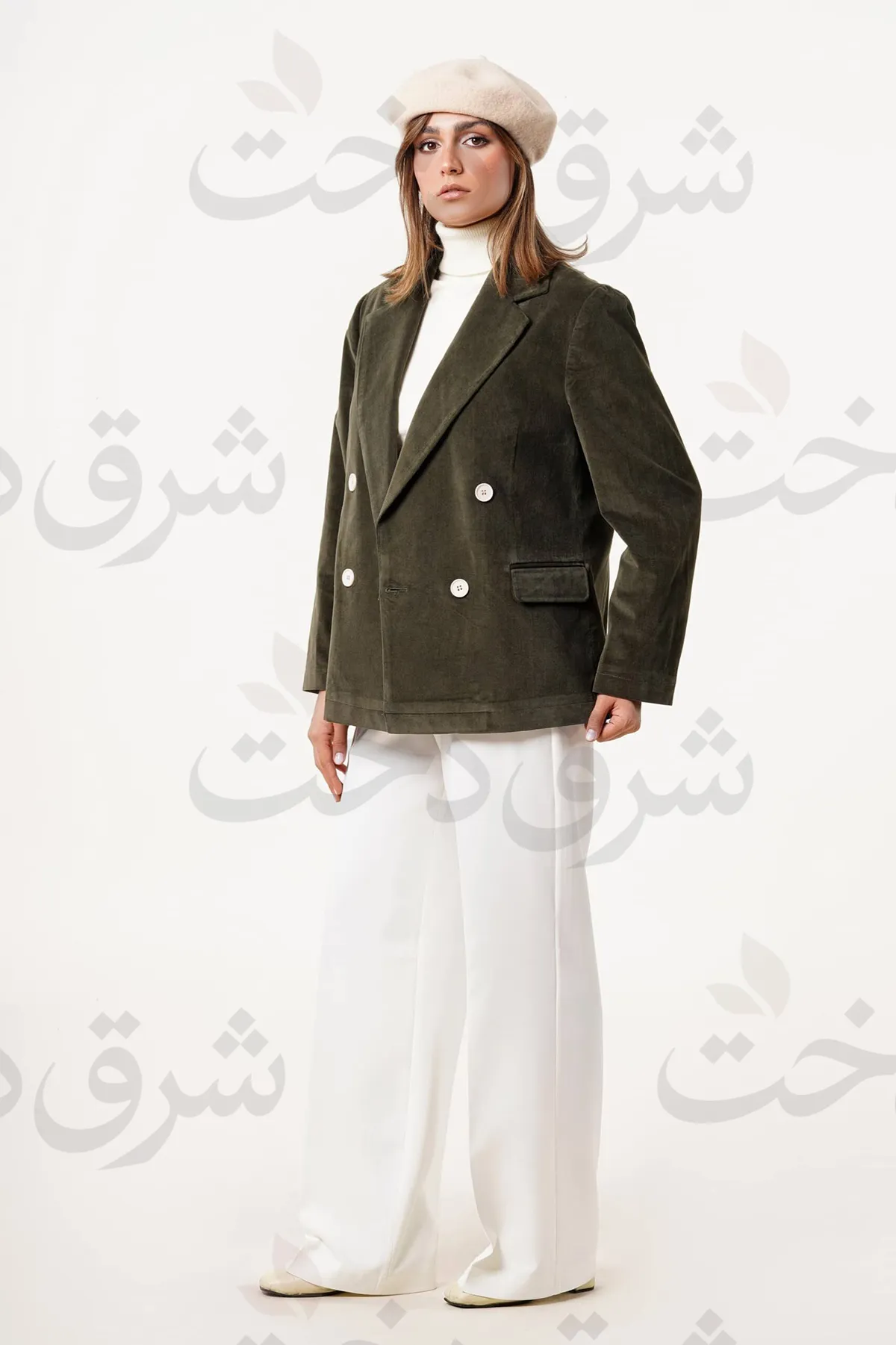 کت یقه انگلیسی زنانه مدل آیتا (4 رنگ)