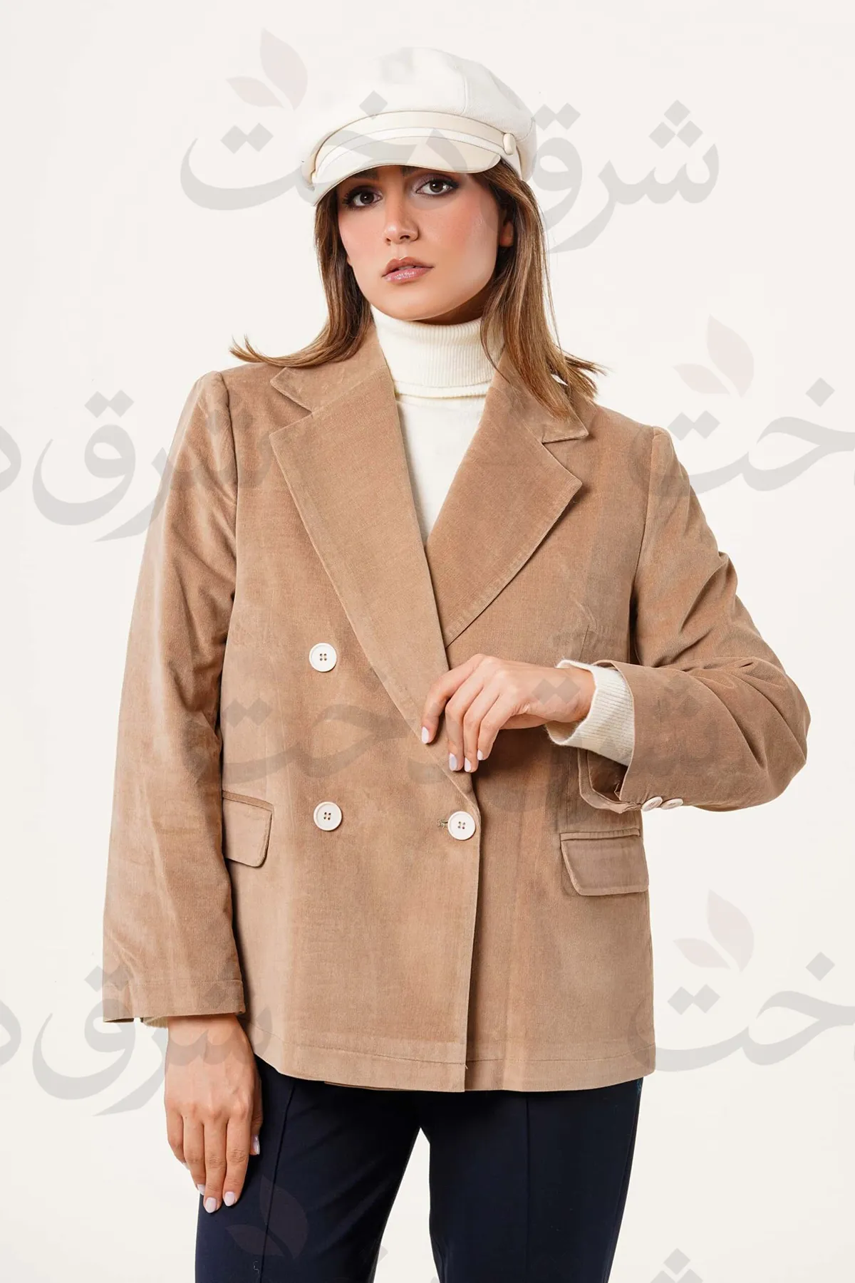 کت یقه انگلیسی زنانه مدل آیتا (4 رنگ)