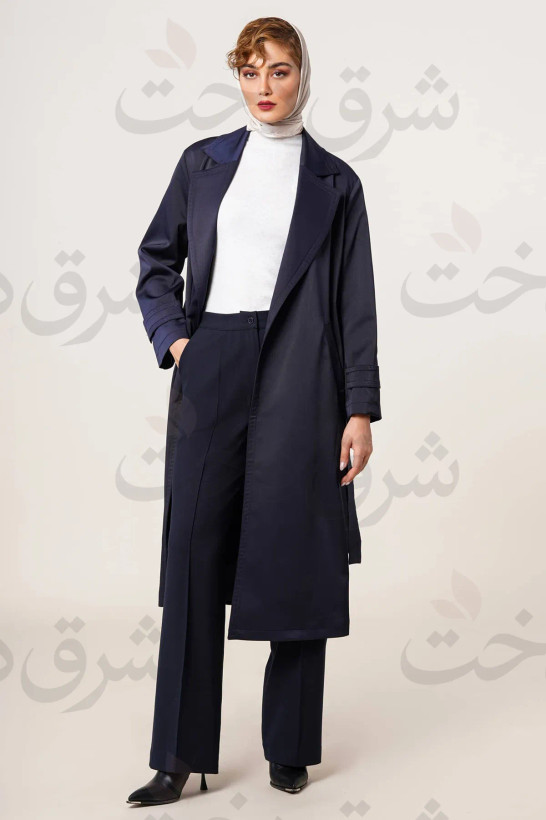 بارانی بلند زنانه مدل تابان