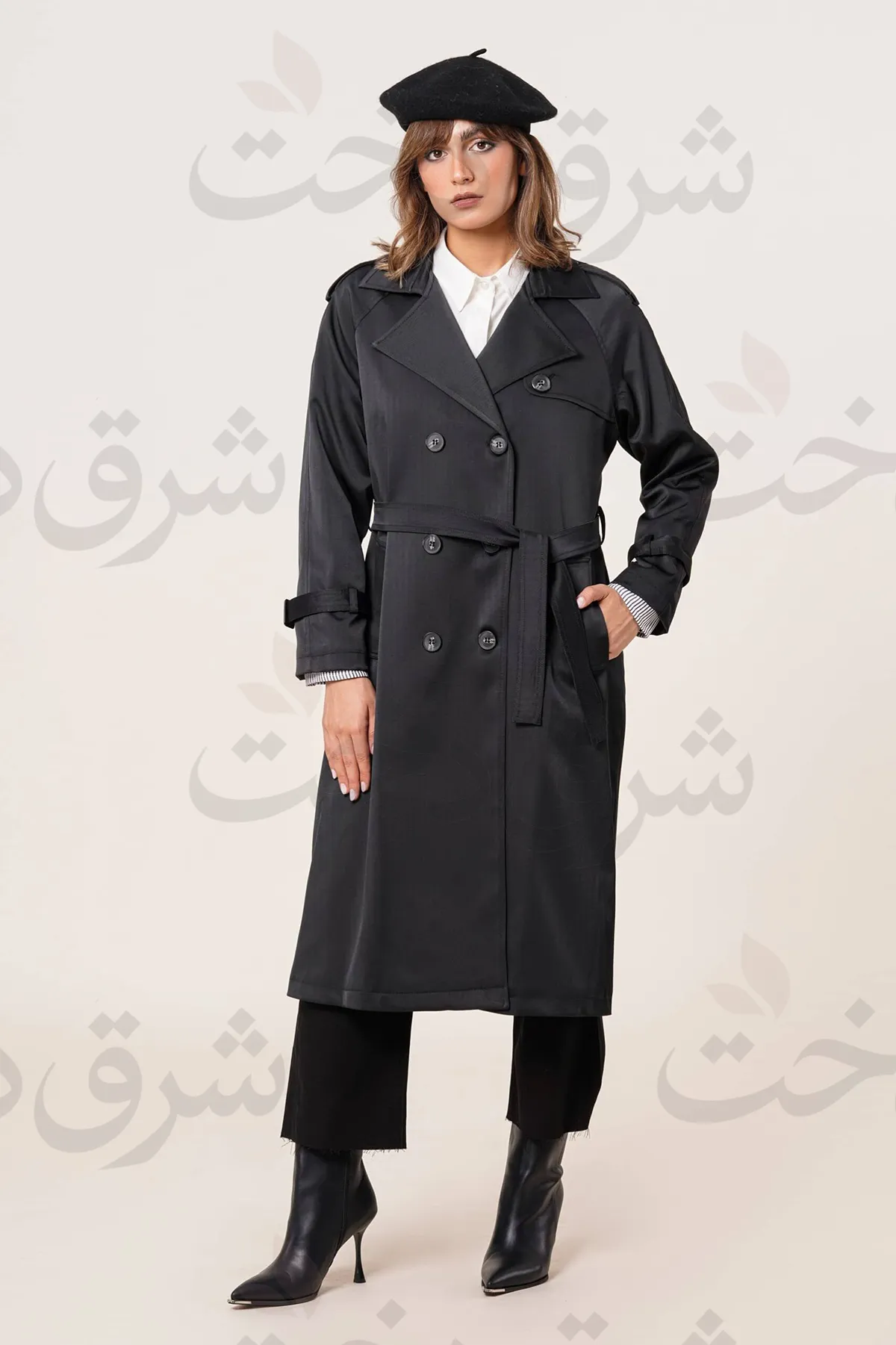 بارانی بلند زنانه مدل آوینا
