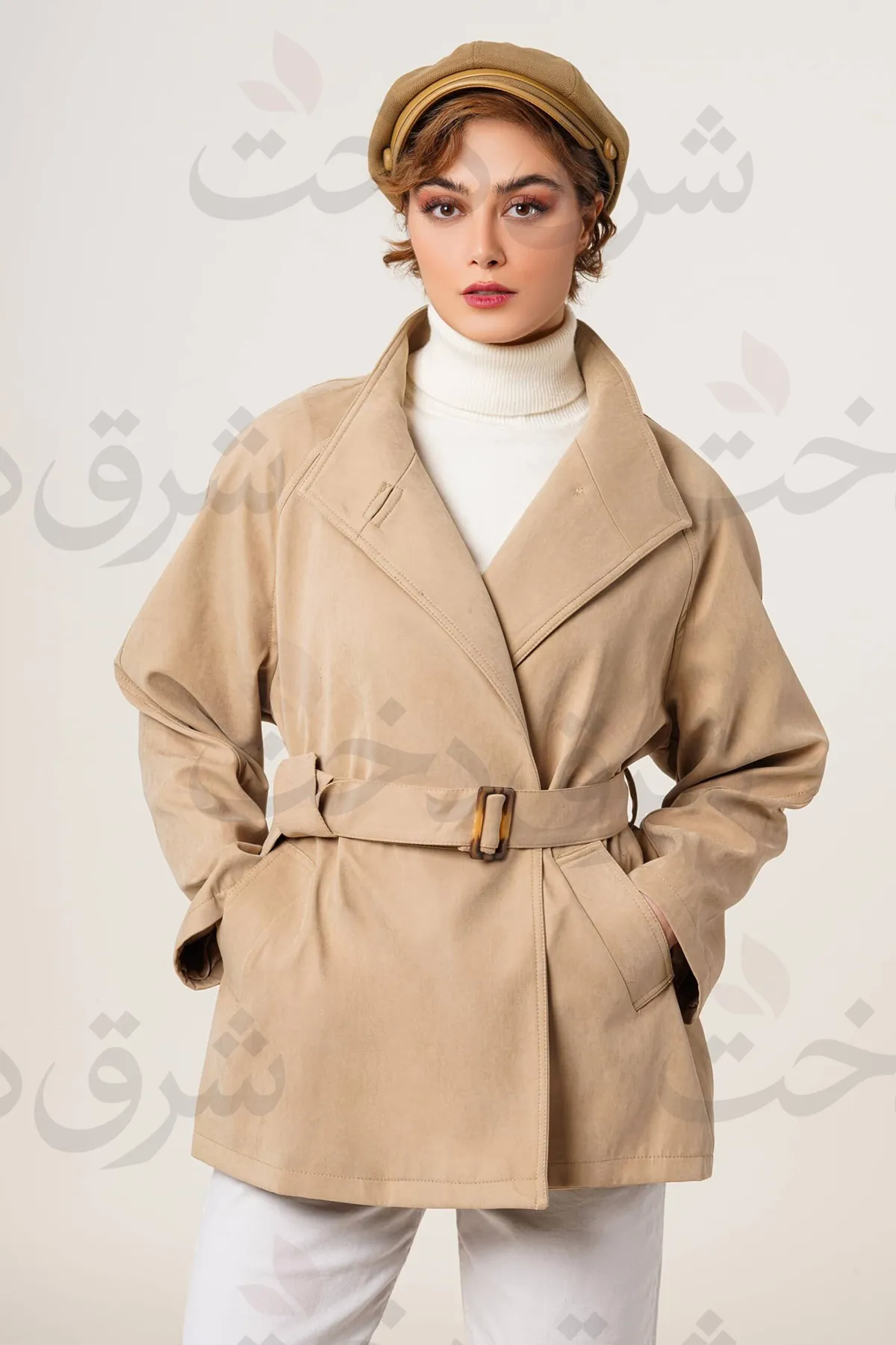 بارانی کوتاه زنانه مدل رونا (4 رنگ)