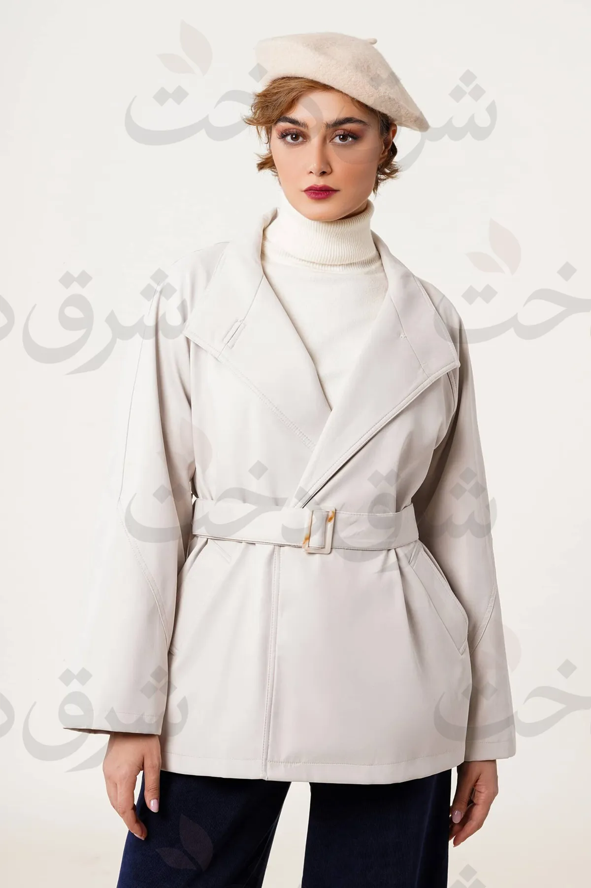 بارانی کوتاه زنانه مدل رونا (4 رنگ)