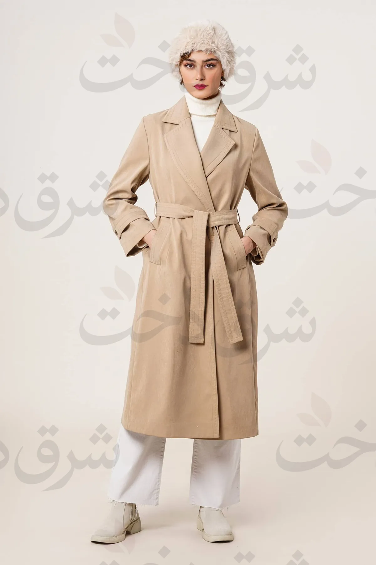 بارانی بلند زنانه مدل آوینا (4 رنگ)
